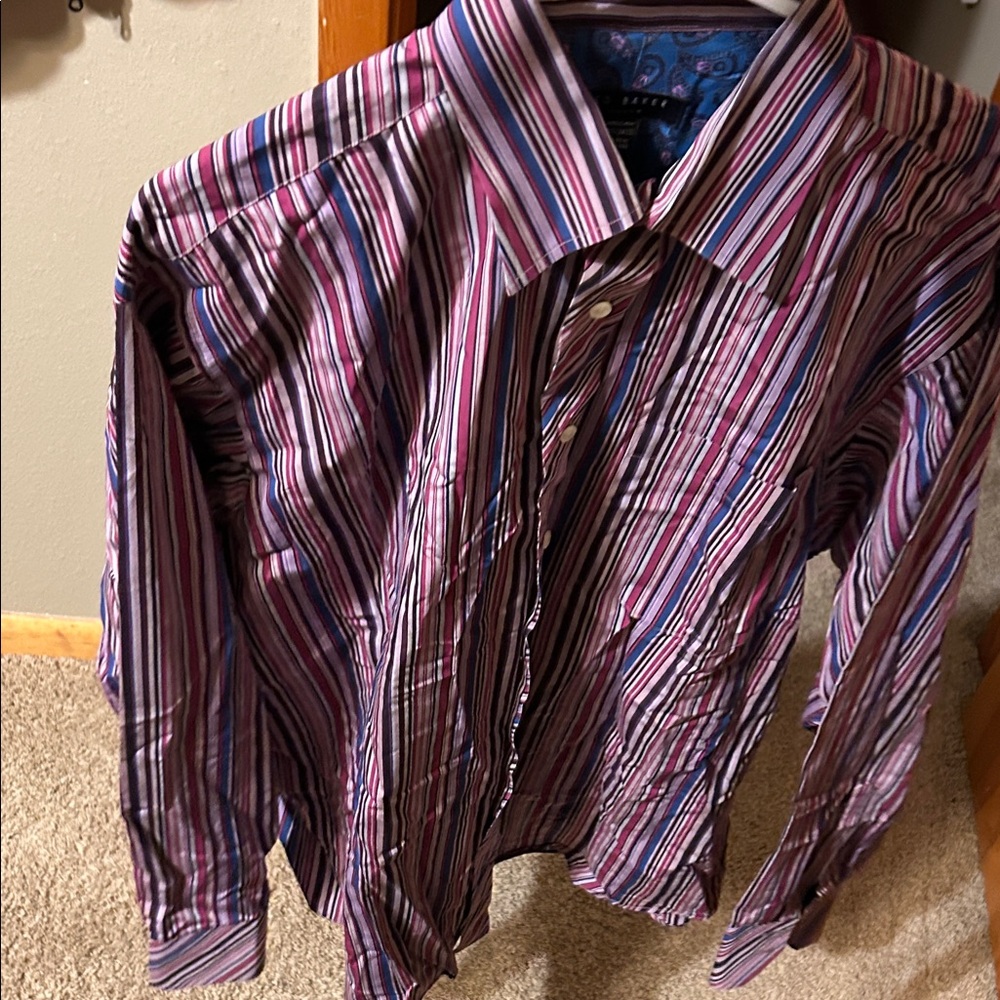 Ted Baker London Multicolor Striped Button Down Shirt